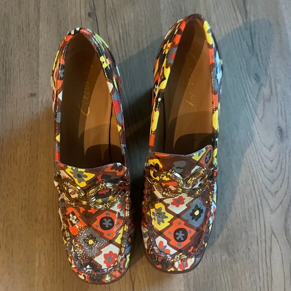 Circus NY Women's Susie Platform Retro 70's Slip-On Shoes 8.5 4" Heel - Picture 2 of 11